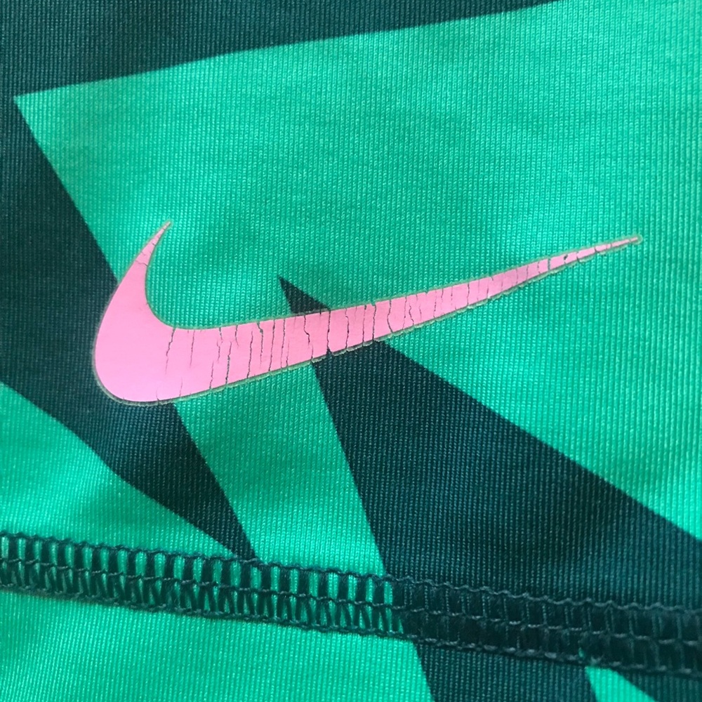 NIKE PRO Jade Green Compression Shorts Size M - Picture 7 of 8